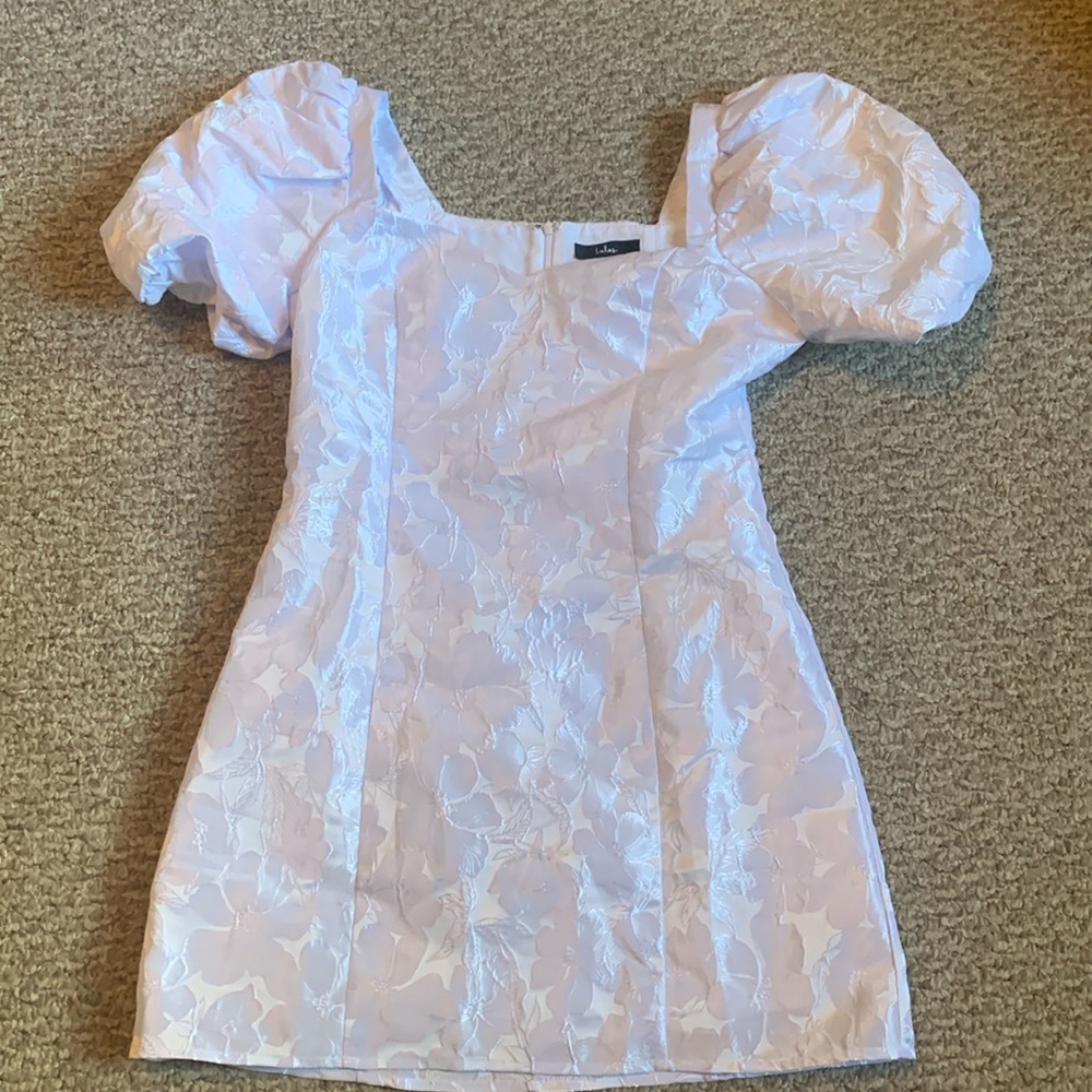 White fit and flair dress